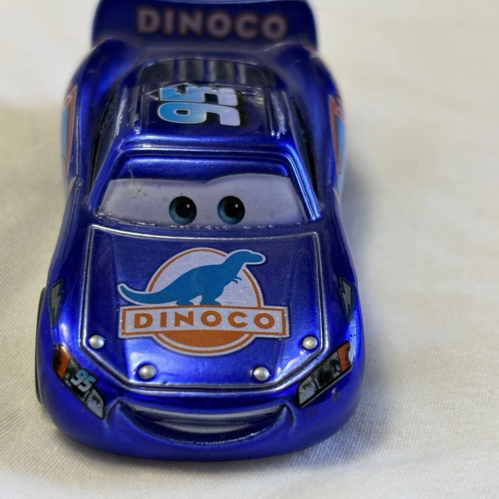 Disney Pixar Limited Edit BLU RAY Lightning McQueen Dinoco Die Cast Car RARE NEW - Picture 3 of 7